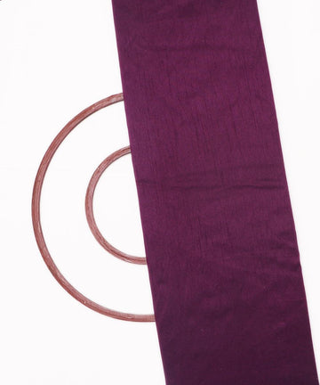 burgundy colour plain raw silk